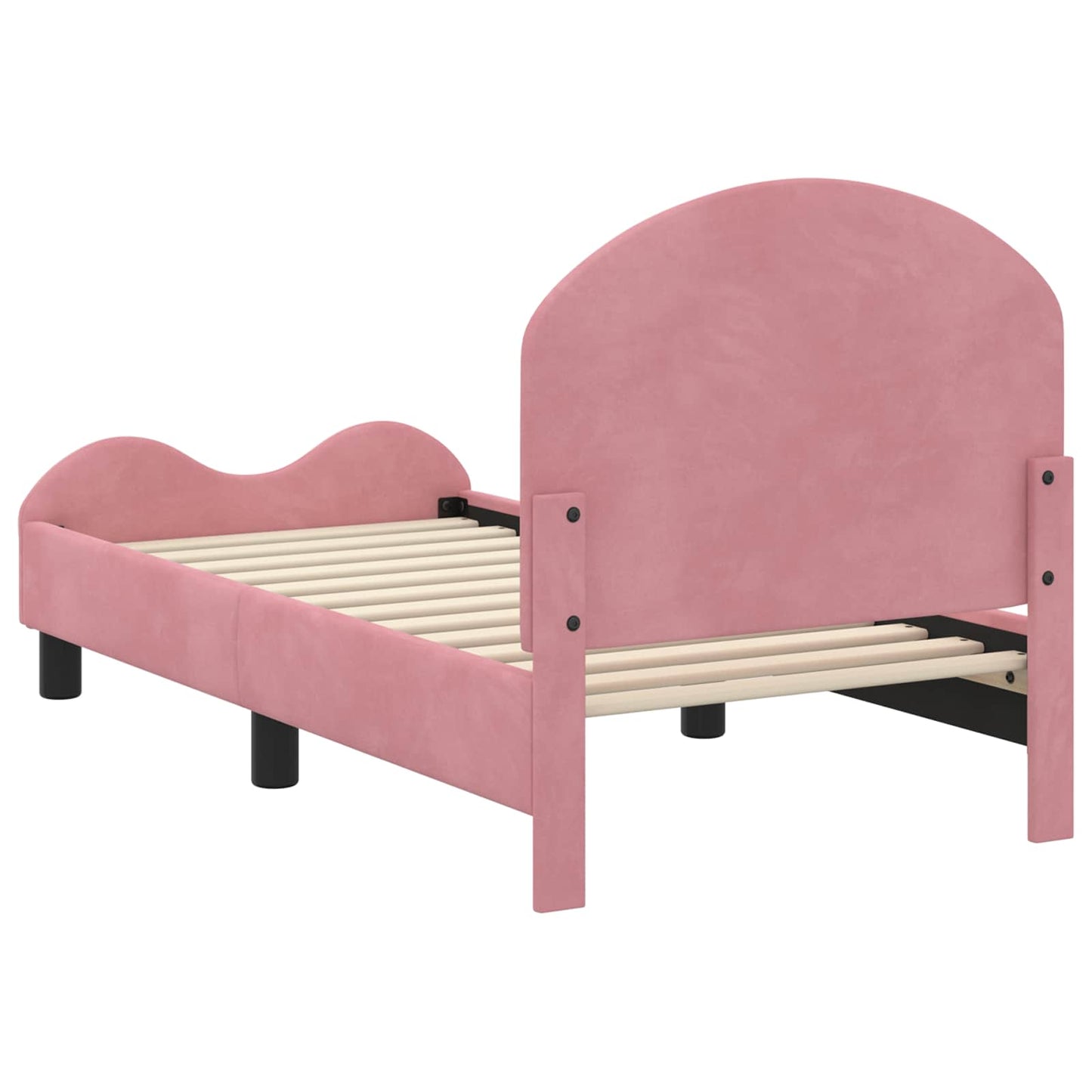 Struttura letto per bambini con testata Rosa 70 x 140 cm | homemem39