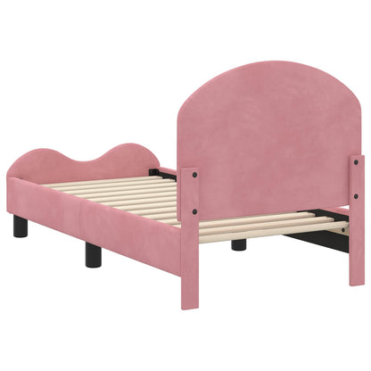 Struttura letto per bambini con testata Rosa 70 x 140 cm | homemem39