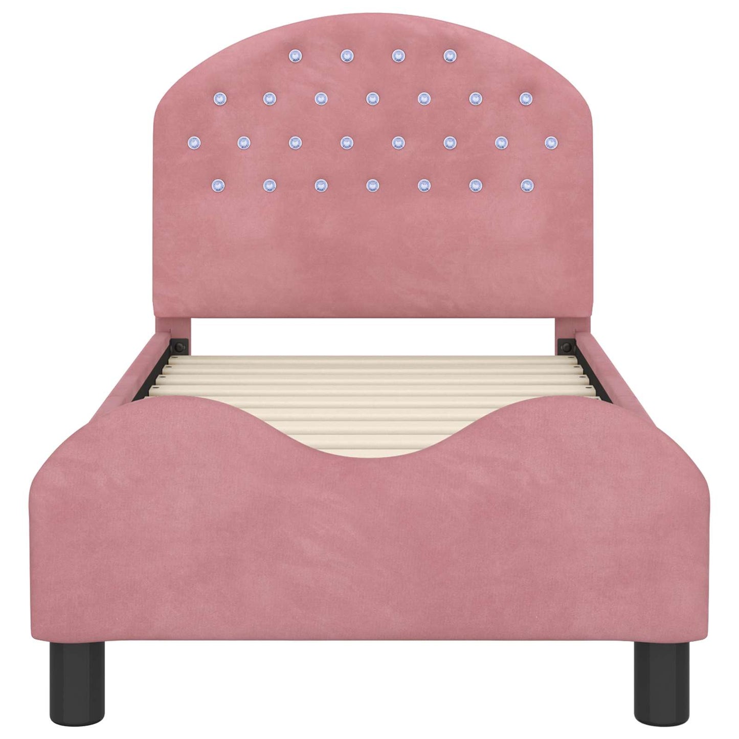 Struttura letto per bambini con testata Rosa 70 x 140 cm | homemem39