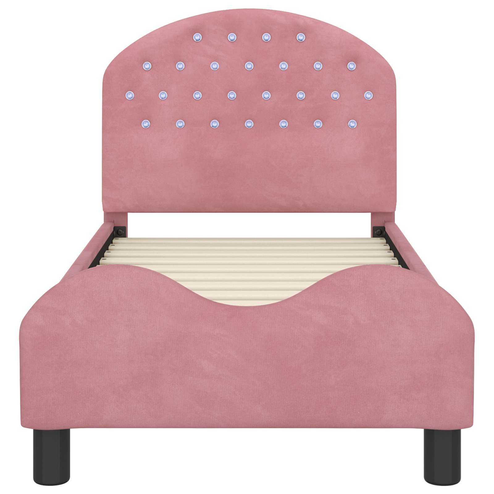 Struttura letto per bambini con testata Rosa 70 x 140 cm | homemem39