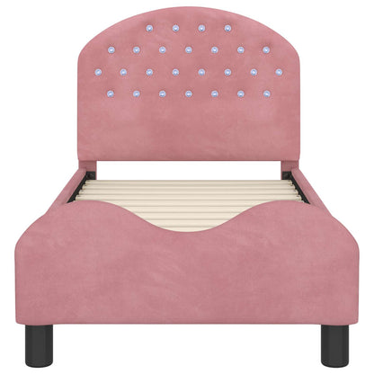 Struttura letto per bambini con testata Rosa 70 x 140 cm | homemem39