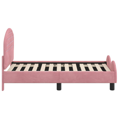 Struttura letto per bambini con testata Rosa 70 x 140 cm | homemem39