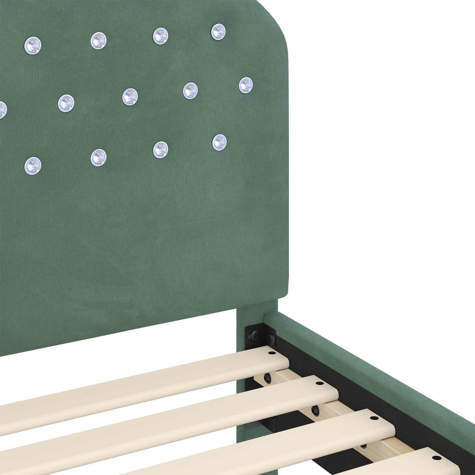 Struttura letto per bambini con testata Verde Mare 70 x 140 cm | homemem39