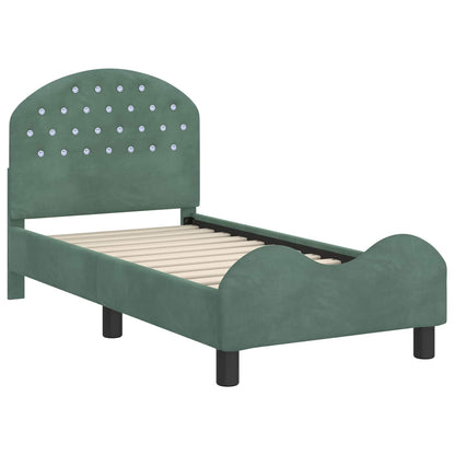 Struttura letto per bambini con testata Verde Mare 70 x 140 cm | homemem39