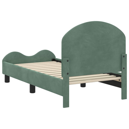 Struttura letto per bambini con testata Verde Mare 70 x 140 cm | homemem39