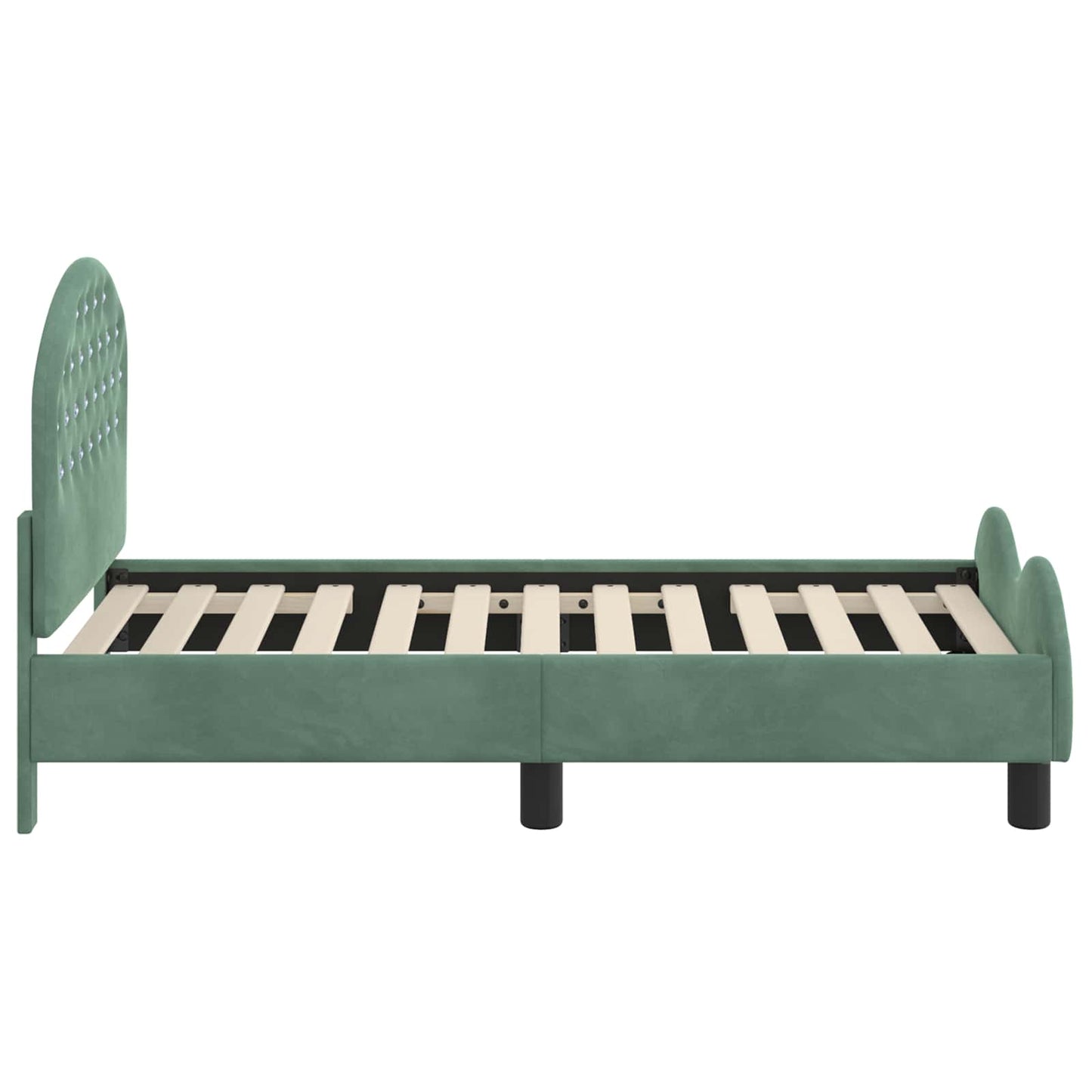 Struttura letto per bambini con testata Verde Mare 70 x 140 cm | homemem39