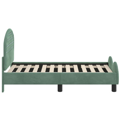 Struttura letto per bambini con testata Verde Mare 70 x 140 cm | homemem39