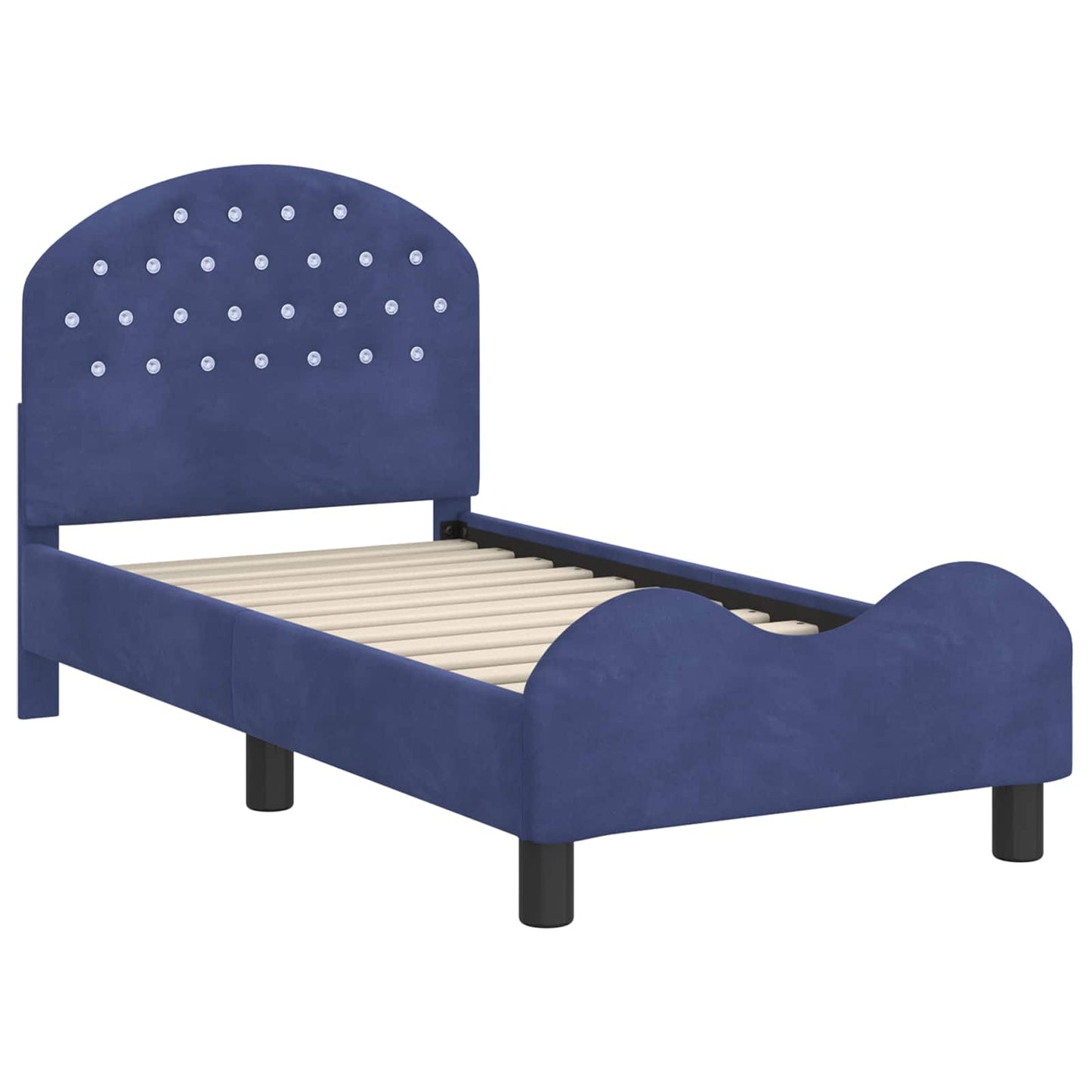 Struttura letto per bambini con testata Blu Polizia 70 x 140 cm | homemem39