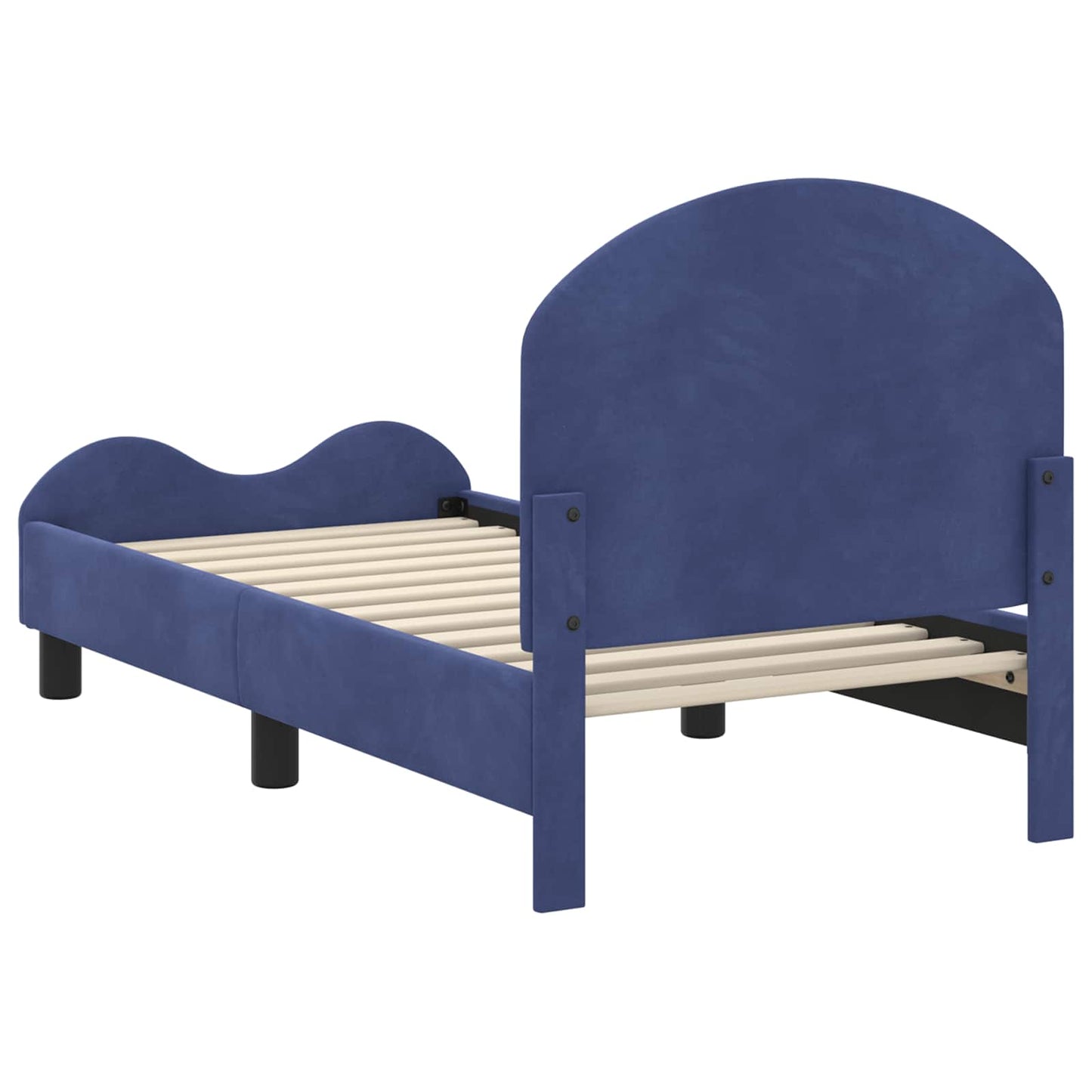 Struttura letto per bambini con testata Blu Polizia 70 x 140 cm | homemem39