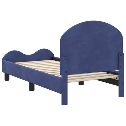 Struttura letto per bambini con testata Blu Polizia 70 x 140 cm | homemem39