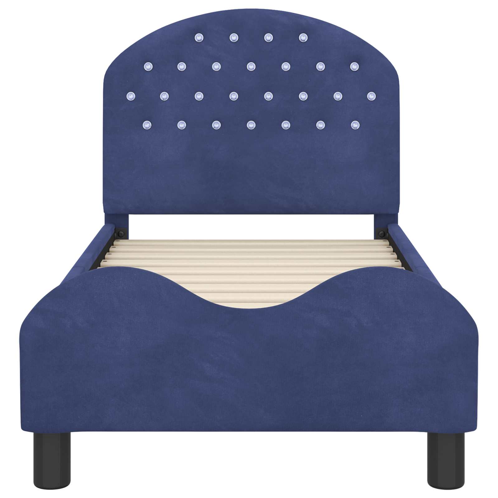 Struttura letto per bambini con testata Blu Polizia 70 x 140 cm | homemem39