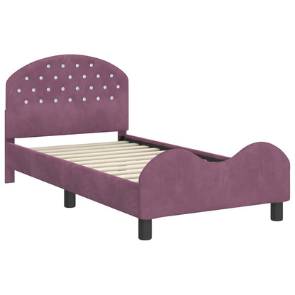 Struttura letto bambini con testata Viola 80 x 160 cm Velluto | homemem39