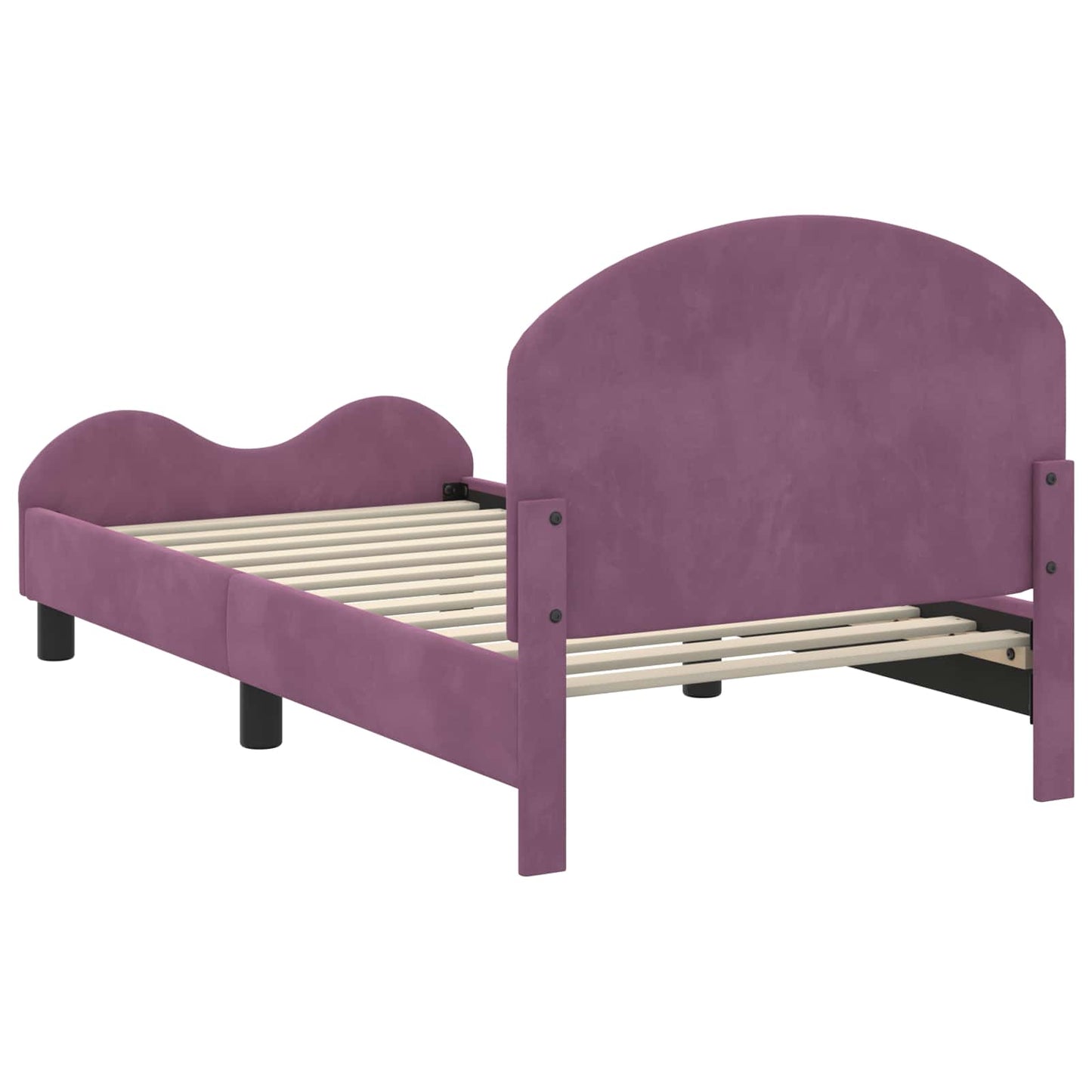 Struttura letto bambini con testata Viola 80 x 160 cm Velluto | homemem39