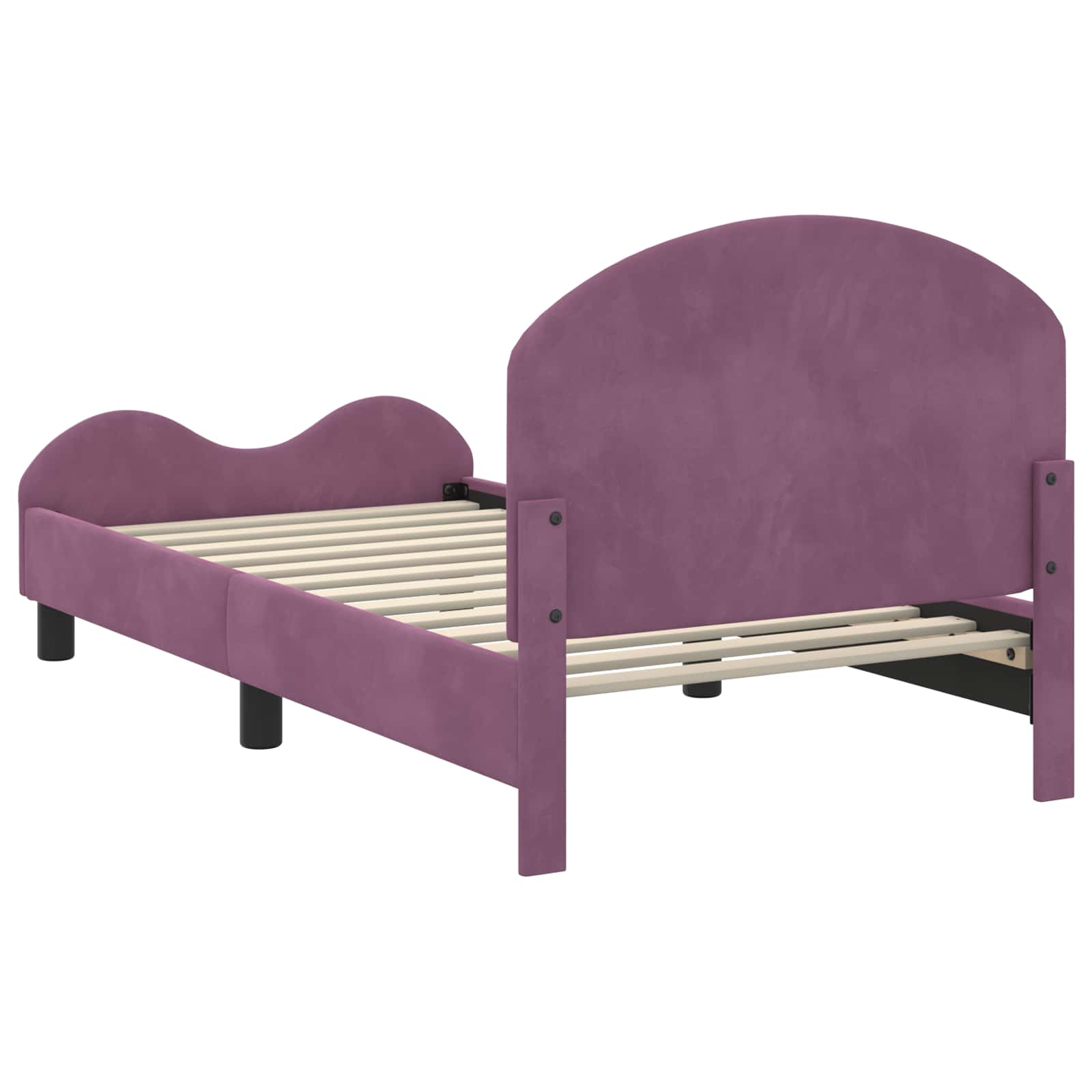 Struttura letto bambini con testata Viola 80 x 160 cm Velluto | homemem39
