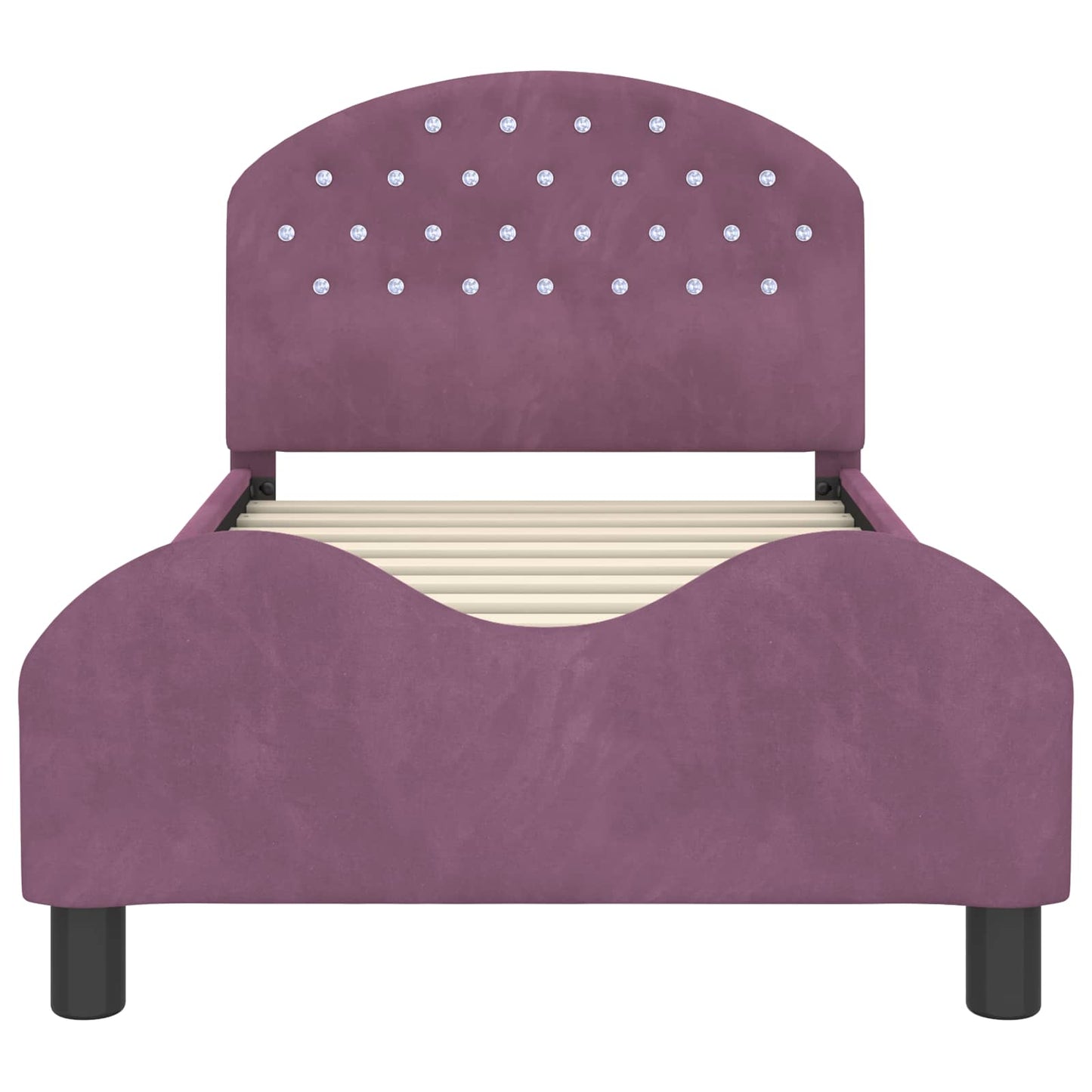 Struttura letto bambini con testata Viola 80 x 160 cm Velluto | homemem39