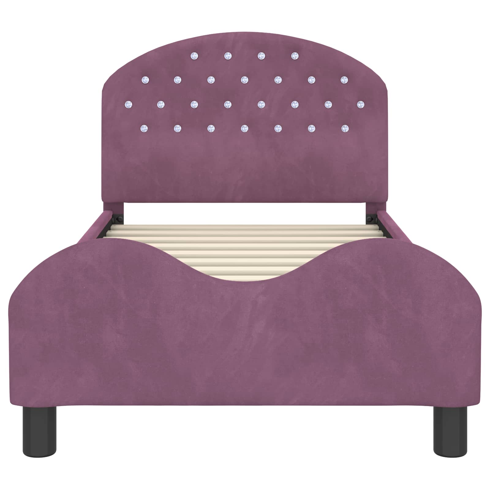 Struttura letto bambini con testata Viola 80 x 160 cm Velluto | homemem39