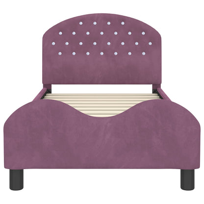 Struttura letto bambini con testata Viola 80 x 160 cm Velluto | homemem39