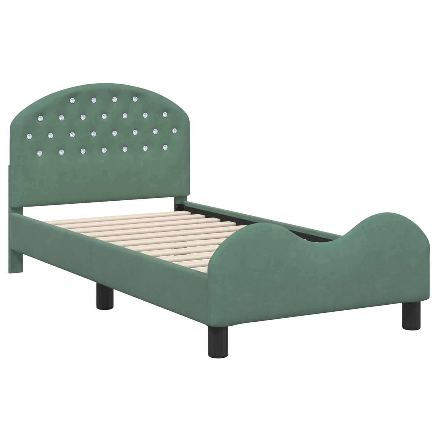 Struttura letto bambini con testata Verde Mare 80 x 160 cm