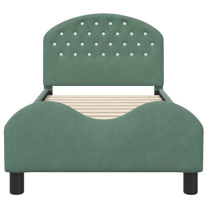 Struttura letto bambini con testata Verde Mare 80 x 160 cm