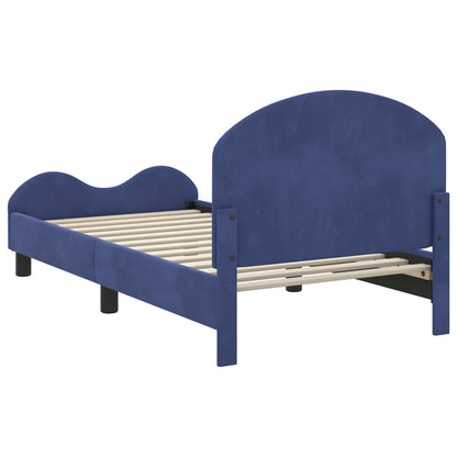 Struttura letto bambini con testata Blu Polizia 80 x 160 cm