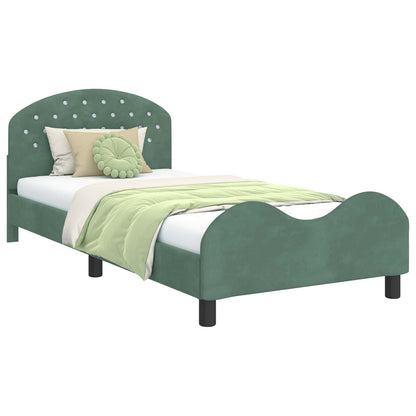 Struttura letto bambini con testata Verde Mare 80 x 200 cm