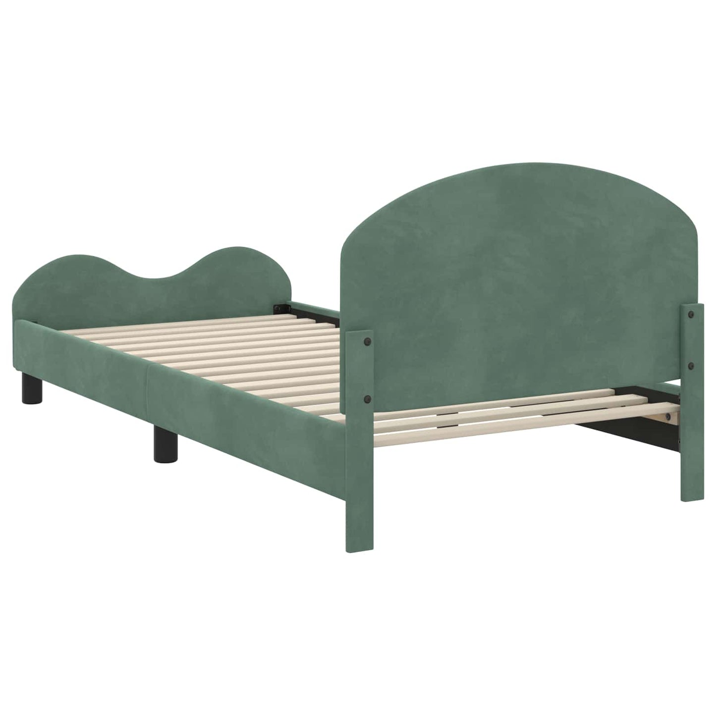 Struttura letto bambini con testata Verde Mare 80 x 200 cm