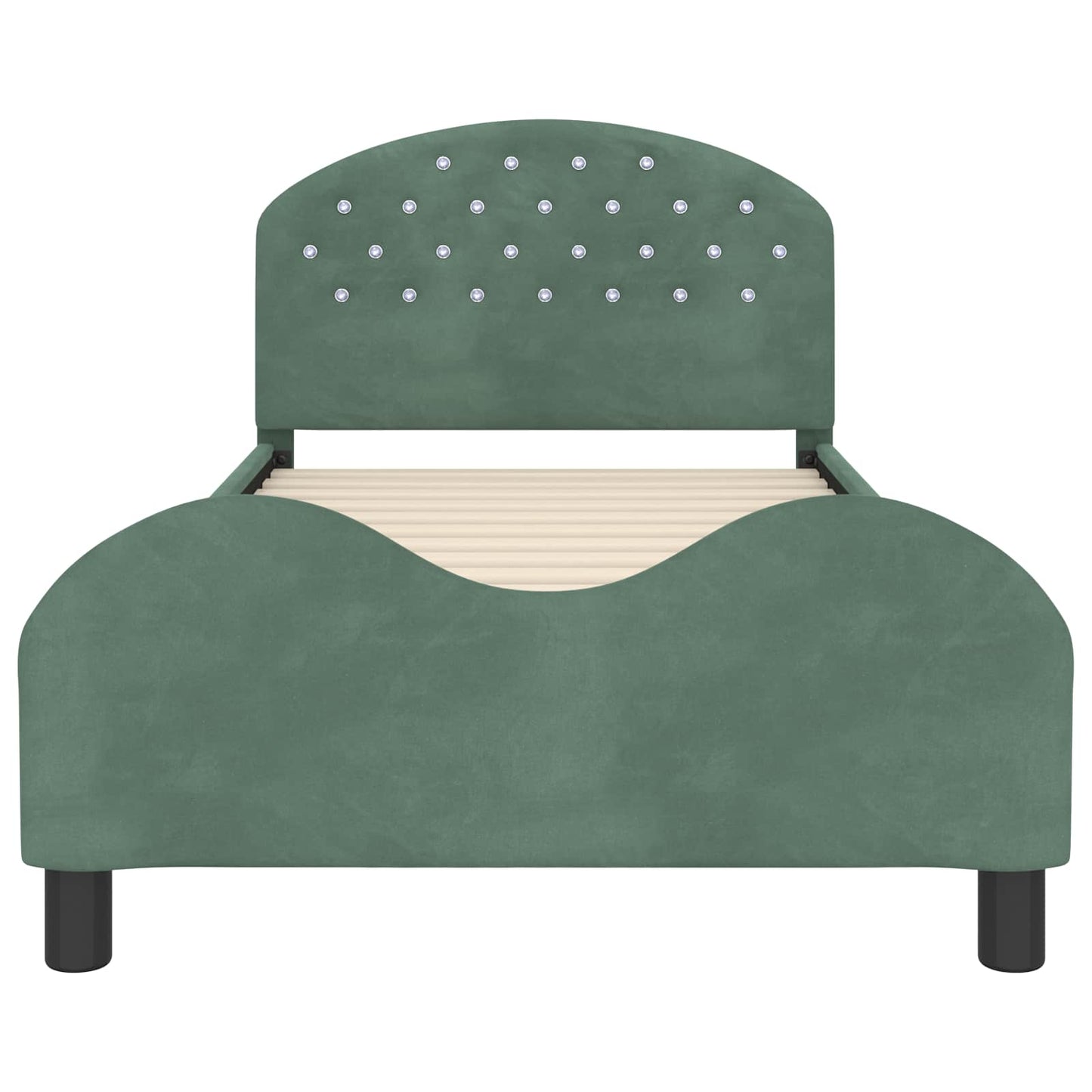 Struttura letto bambini con testata Verde Mare 80 x 200 cm