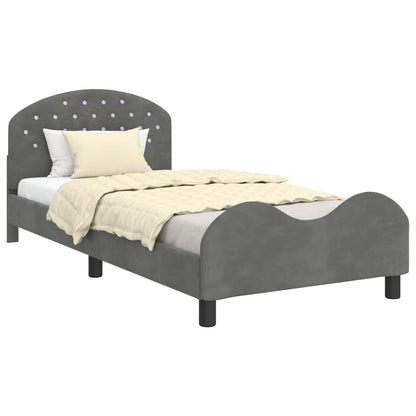 Struttura letto bambini con testata Grigio scuro 90 x 190 cm