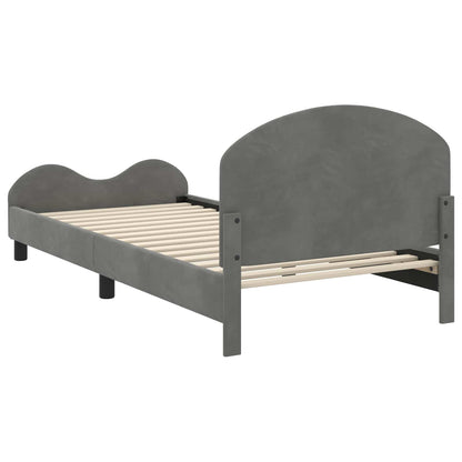 Struttura letto bambini con testata Grigio scuro 90 x 190 cm