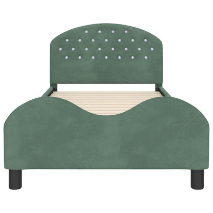 Struttura letto bambini con testata Verde Mare 90 x 190 cm