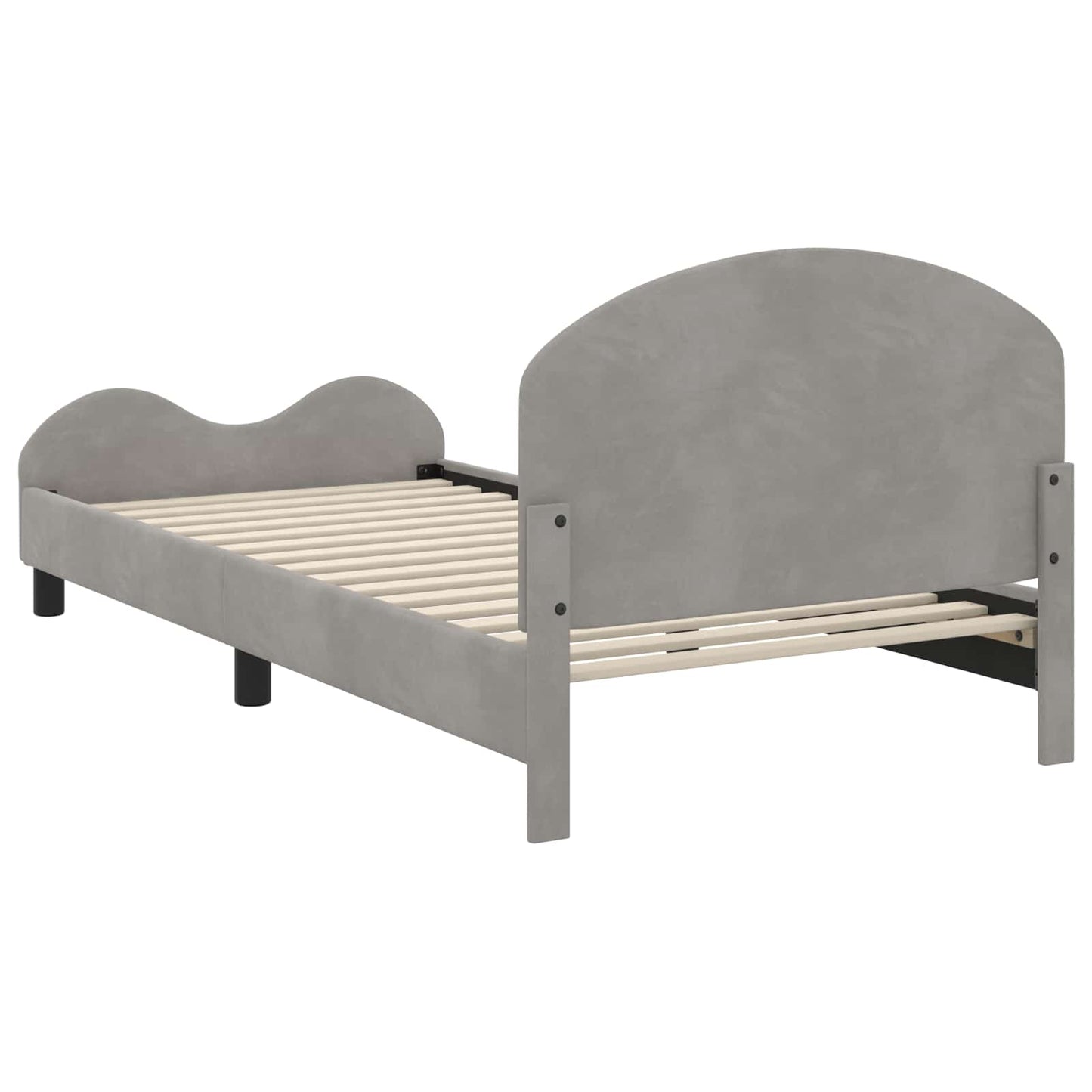 Struttura letto bambini con testata Grigio chiaro 90 x 200 cm