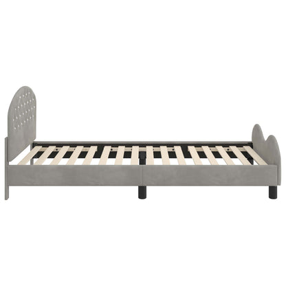 Struttura letto bambini con testata Grigio chiaro 90 x 200 cm