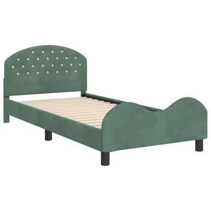 Struttura letto bambini con testata Verde Mare 90 x 200 cm