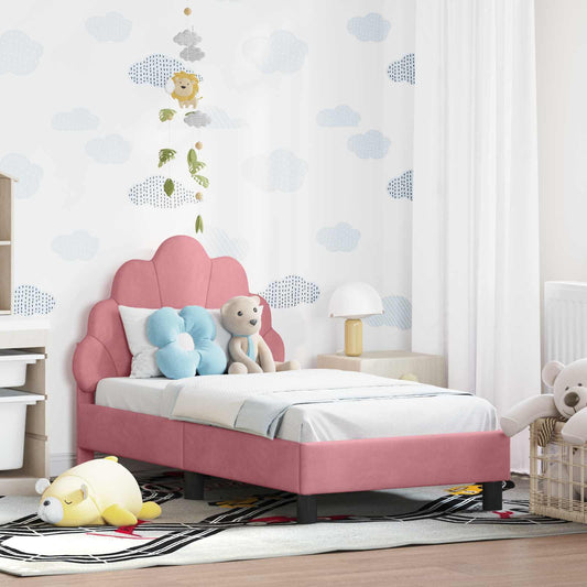 Struttura letto per bambini con testata Rosa 70 x 140 cm