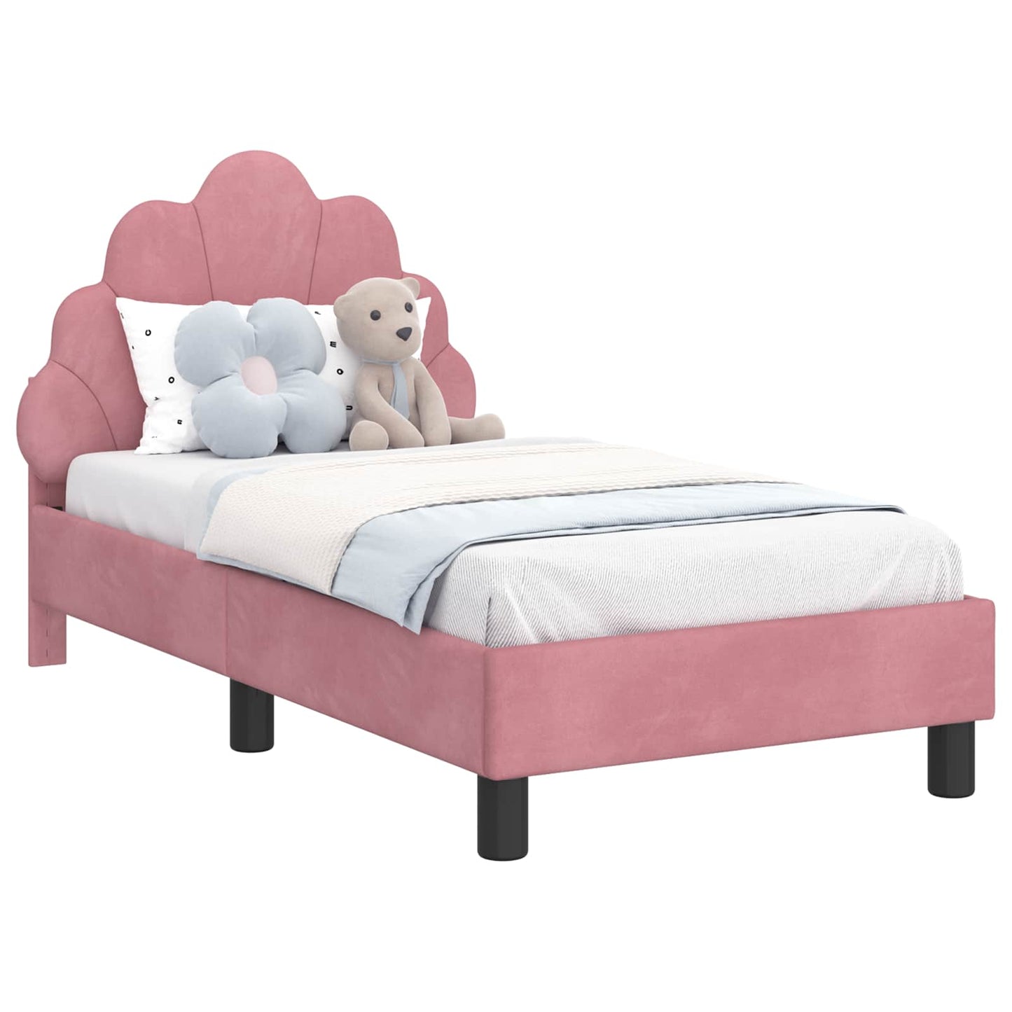 Struttura letto per bambini con testata Rosa 70 x 140 cm