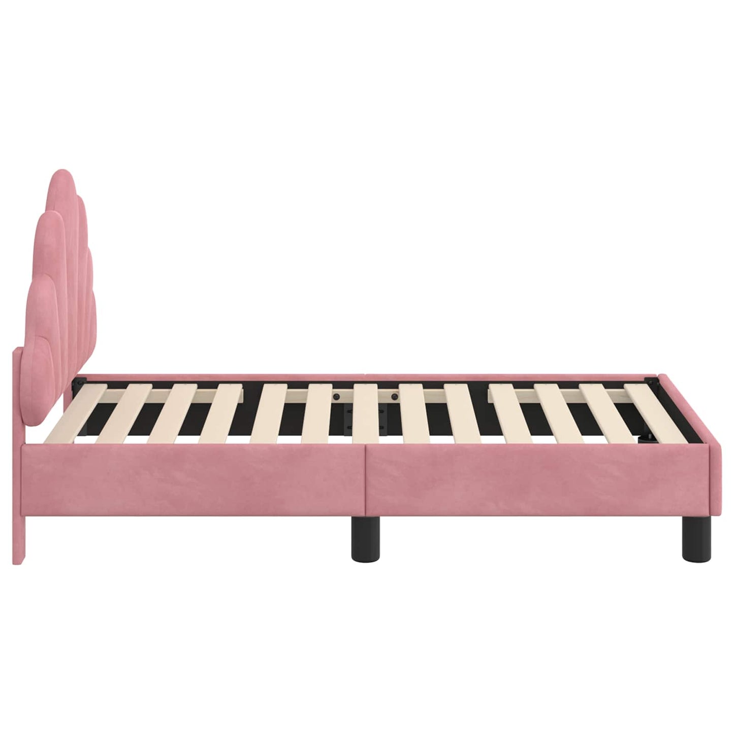 Struttura letto per bambini con testata Rosa 70 x 140 cm