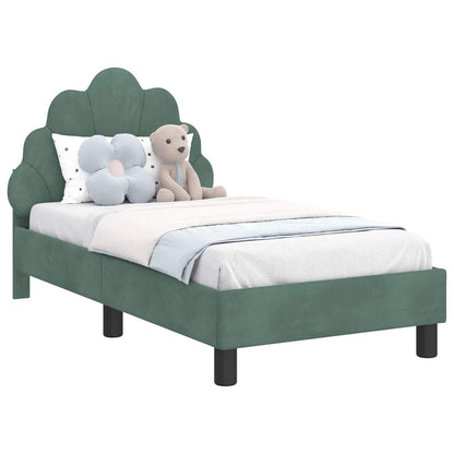 Struttura letto per bambini con testata Verde Mare 70 x 140 cm