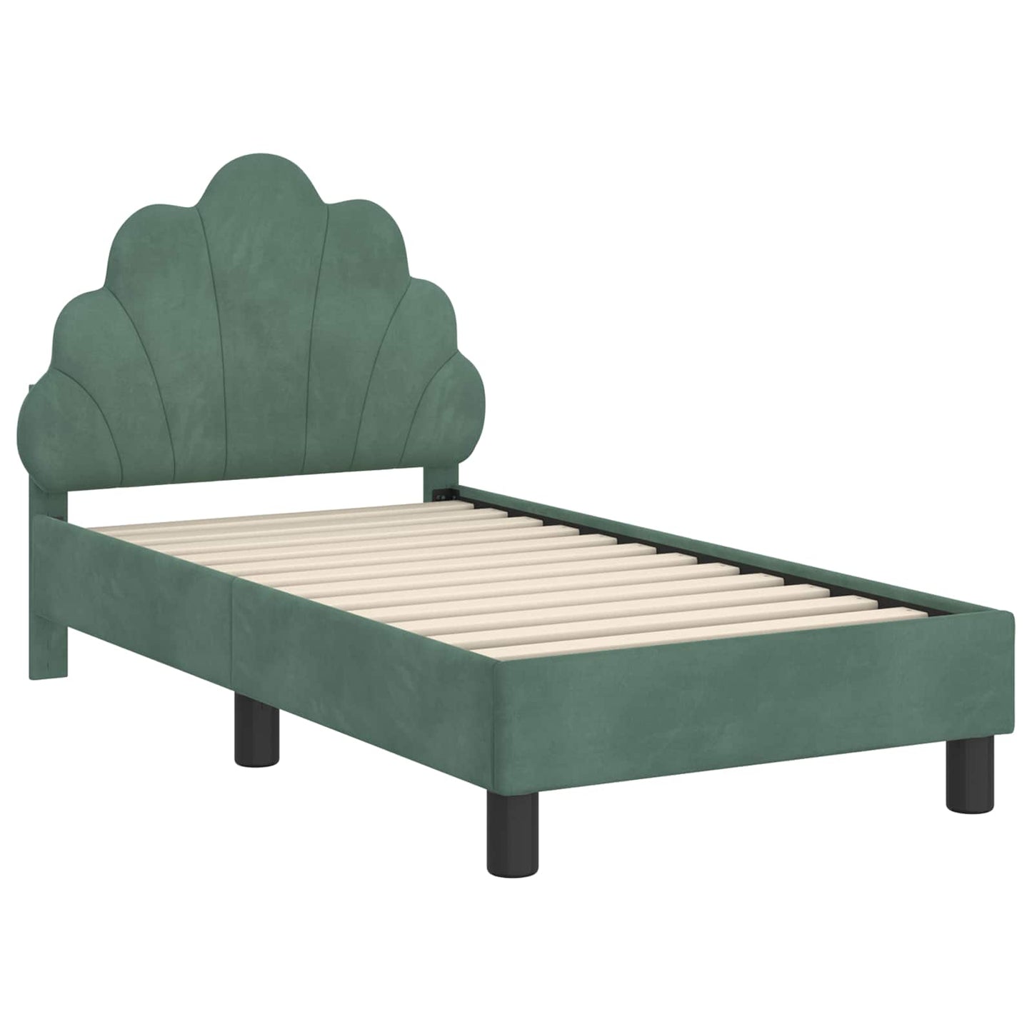 Struttura letto per bambini con testata Verde Mare 70 x 140 cm