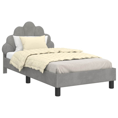 Struttura letto bambini con testata Grigio chiaro 80 x 160 cm