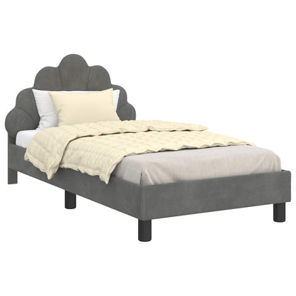 Struttura letto bambini con testata Grigio scuro 80 x 160 cm