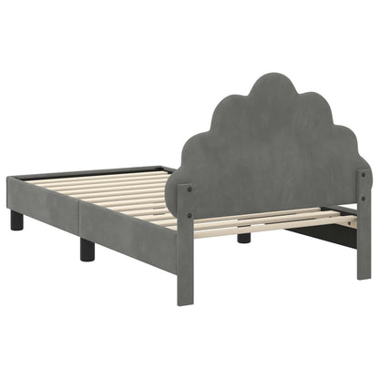 Struttura letto bambini con testata Grigio scuro 80 x 160 cm