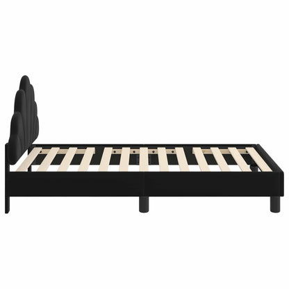 Struttura letto bambini con testata Nero 80 x 160 cm Velluto