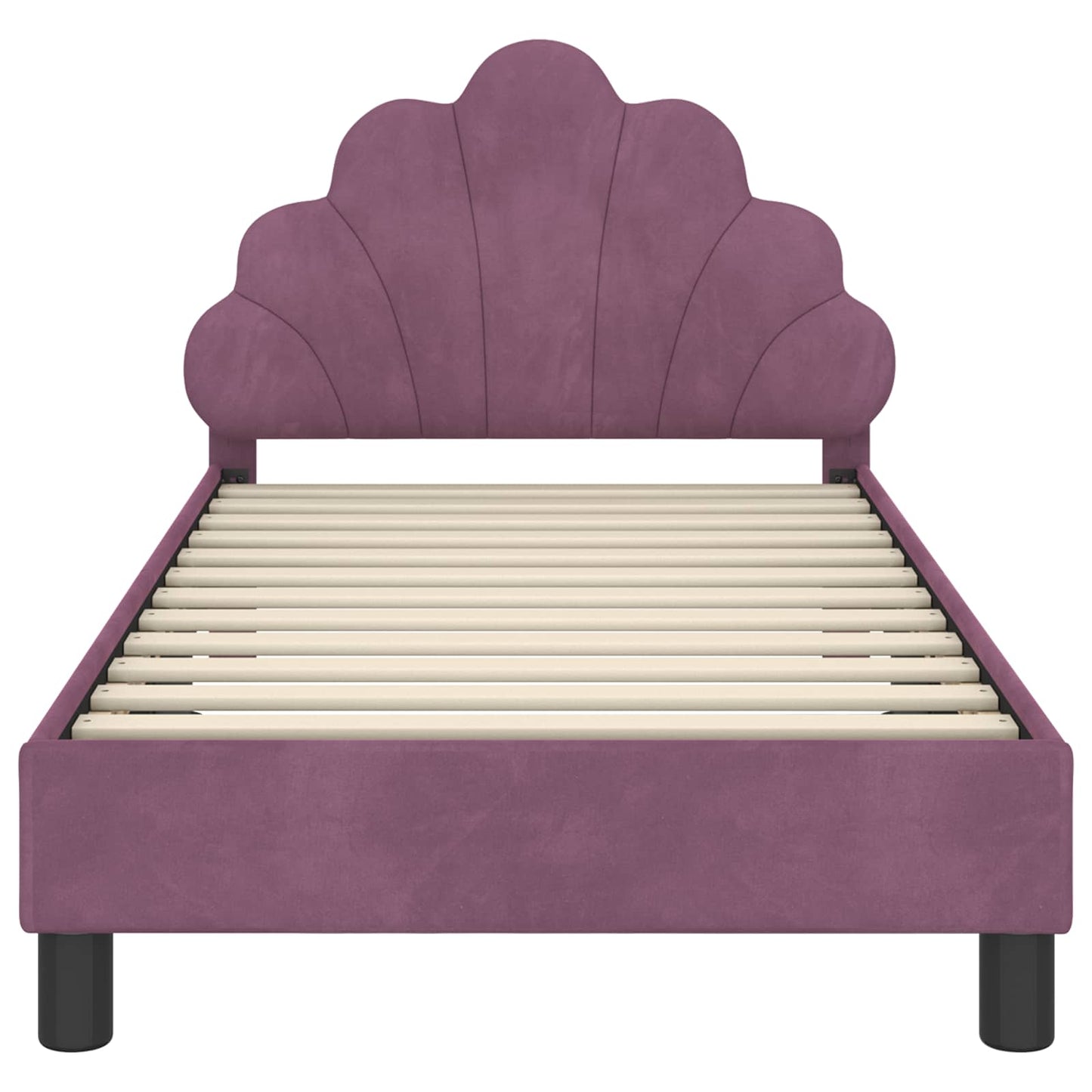 Struttura letto bambini con testata Viola 80 x 160 cm Velluto
