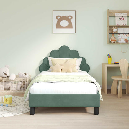 Struttura letto bambini con testata Verde Mare 80 x 160 cm