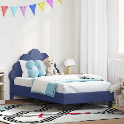 Struttura letto bambini con testata Blu Polizia 80 x 160 cm