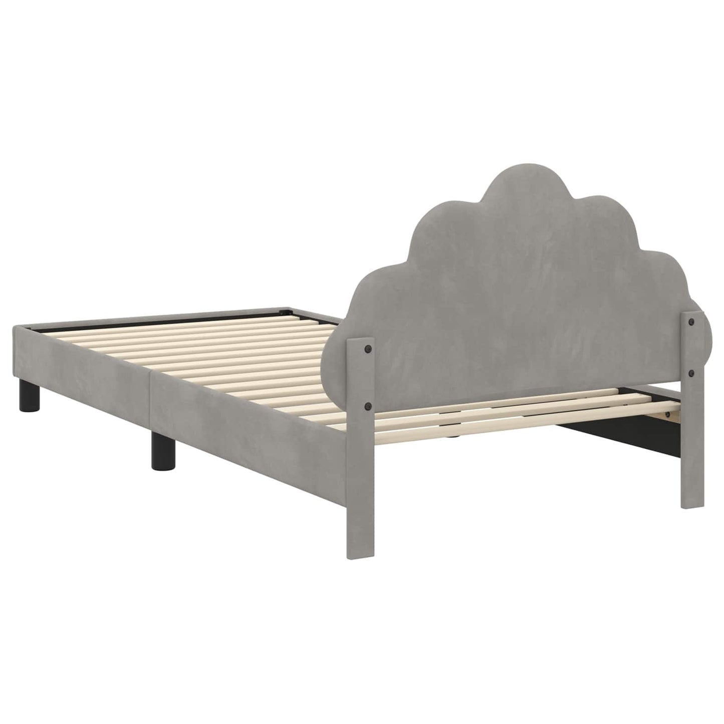 Struttura letto bambini con testata Grigio chiaro 80 x 200 cm
