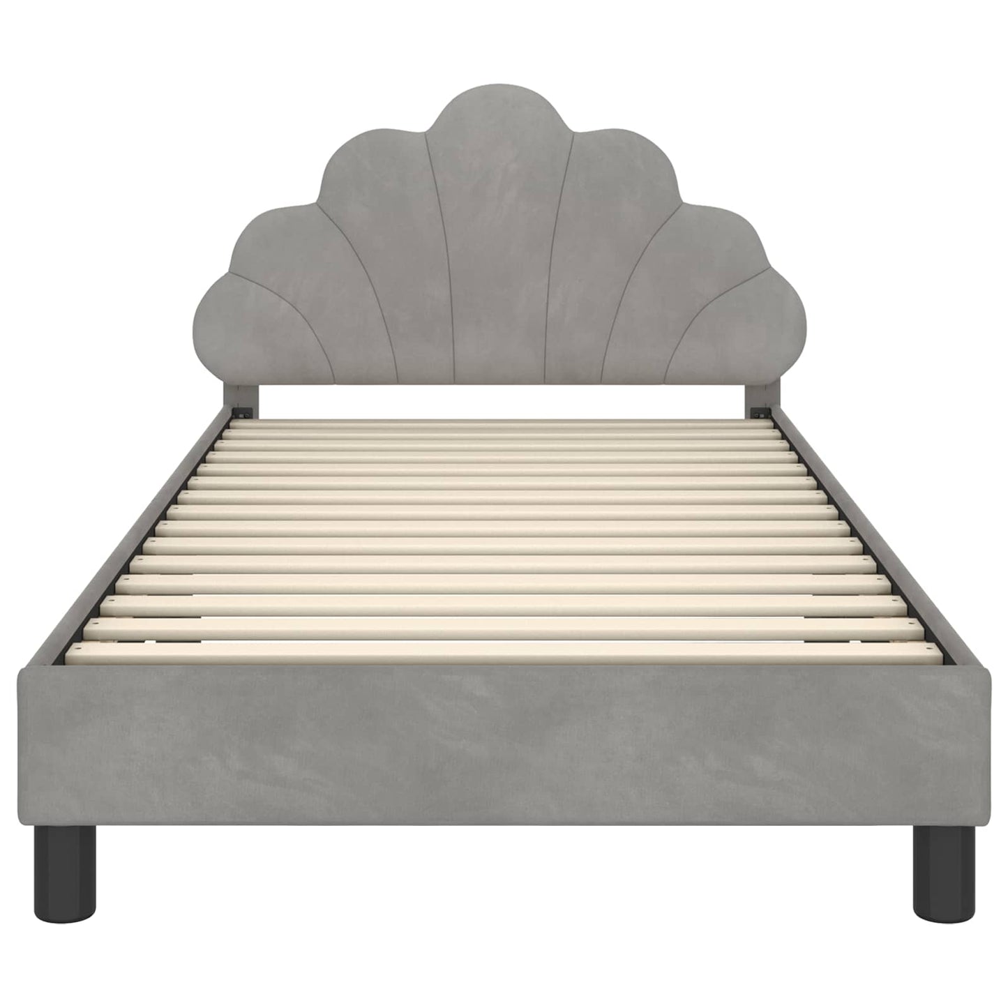 Struttura letto bambini con testata Grigio chiaro 80 x 200 cm