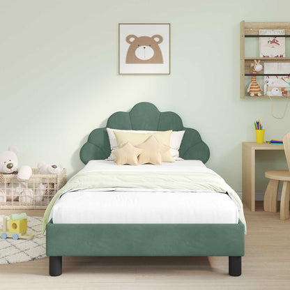 Struttura letto bambini con testata Verde Mare 80 x 200 cm