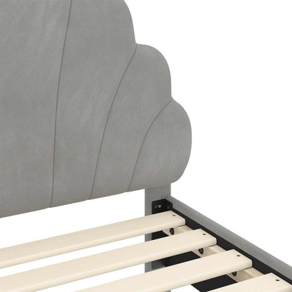 Struttura letto bambini con testata Grigio chiaro 90 x 190 cm