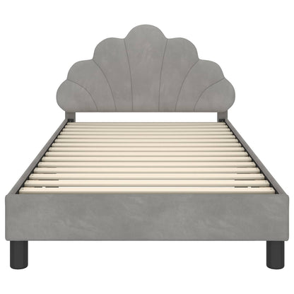 Struttura letto bambini con testata Grigio chiaro 90 x 190 cm
